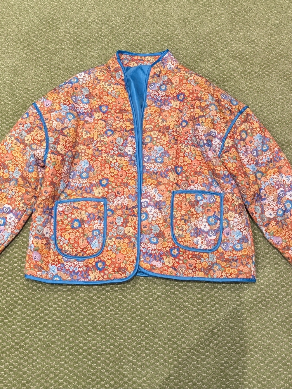 floral quilted jacket